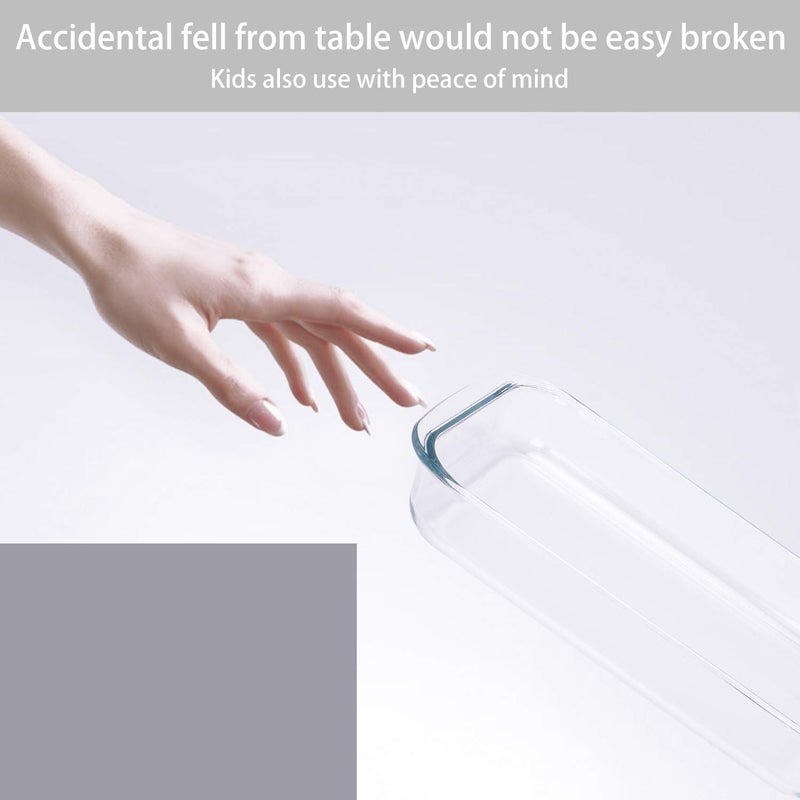 FOYO Basics Tempered Glass Baking Dish, 2 Quart Clear Oblong Dish Set, Casserole Dish Cooking Oven Bake - Image 2
